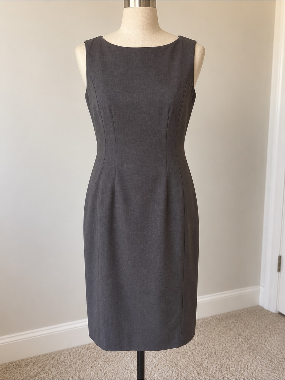 Calvin Klein Sleeveless Sheath Dress - Charcoal